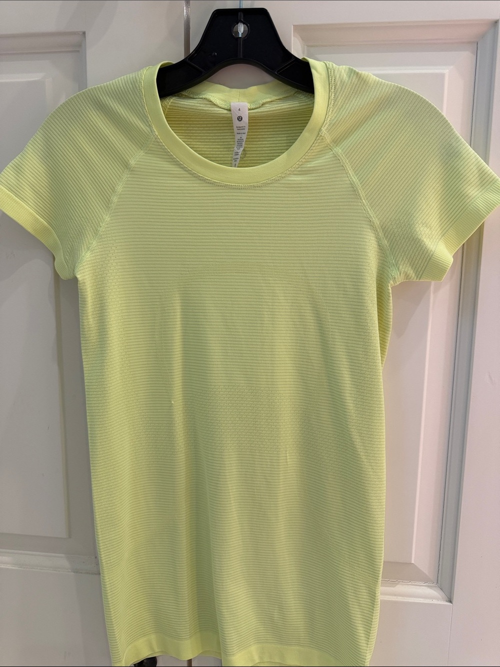 lululemon athletica Neon Yellow Short Sleeve Active Tee